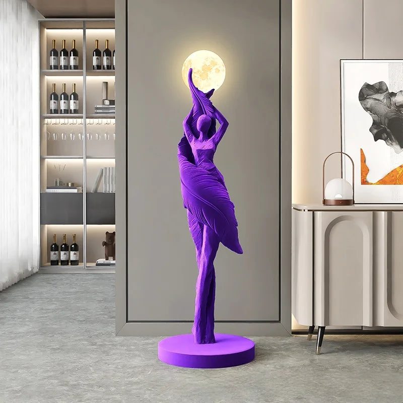 Modern Art Floor Lamp Home decoration Lights Living Room Bedroom Humanoid Atmosphere Lamps Couch High-End Sculpture LED Lighting