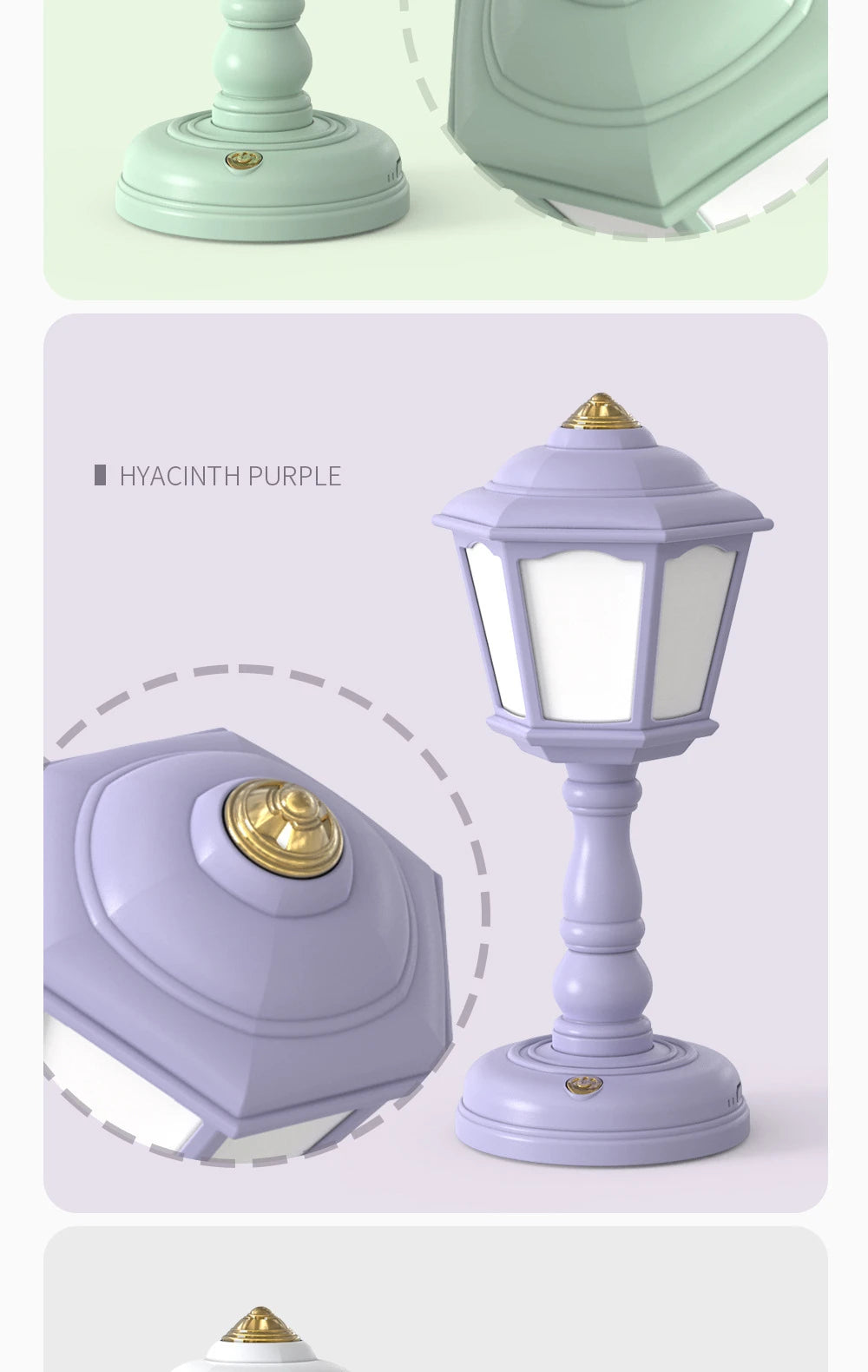 Mini Retro USB Rechargeable Night Light – Touch Candle Desk Lamp for Bedroom
