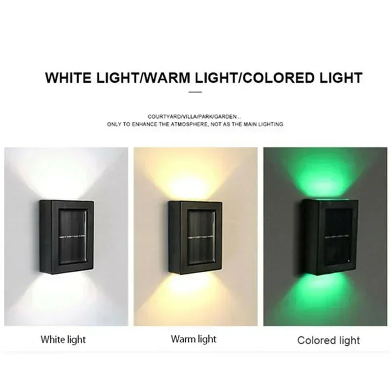 Solar Up-Down Wall Spot Lights – Decorative Outdoor Accent Lighting