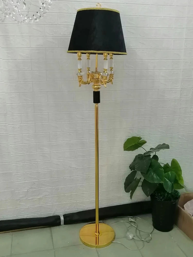 High Quality Luxury Fashion Black Crystal Table/Floor Lamp Bedroom Bedside Lamps Brief Modern Decoration Table Lamp