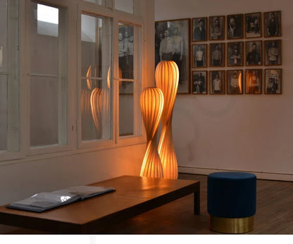 Living Room Floor Lamp Wooden Style Bedroom Headboard Decoration Atmospheric Table Lamp Nordic Art And Creativity Lamp Japanese