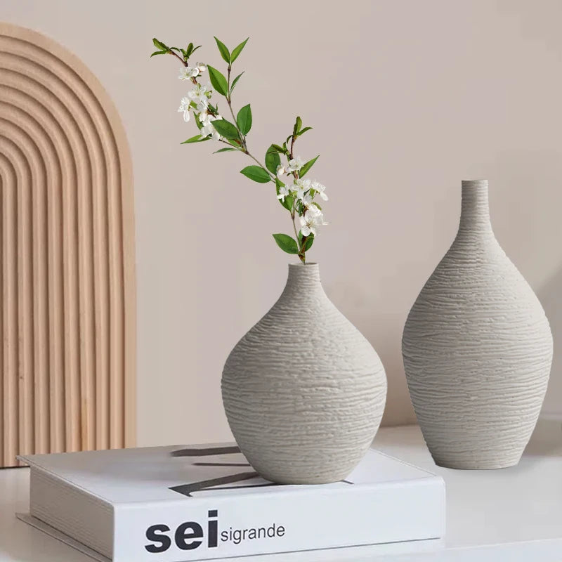 Nordic Slim Neck Ceramic Vase