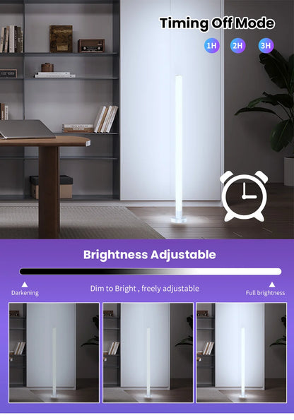 Smart RGB LED Floor Lamp Remote/Switch/APP Control USB Music Sync Corner Modern Mood Standing Light For Living Room Gaming Party