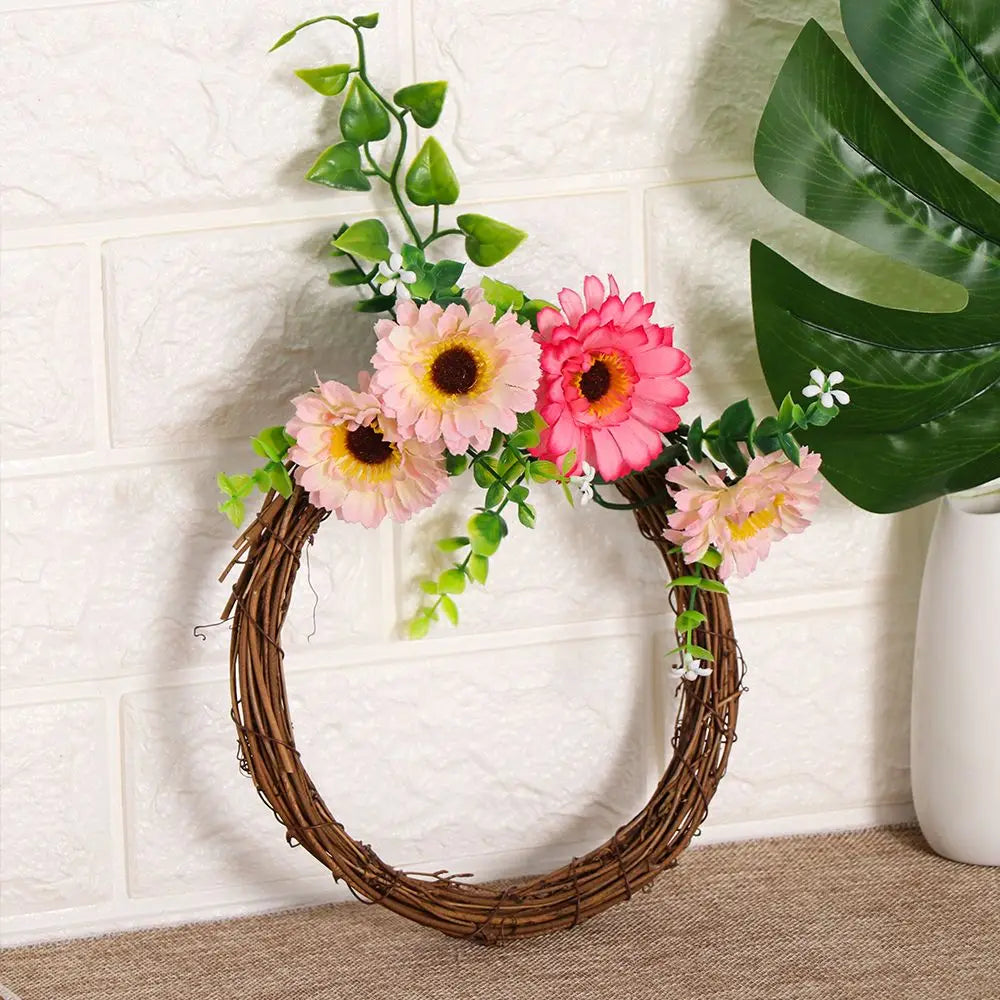 8-30CM Christmas Artificial Wreath Wicker Vine Ring Festival Rattan Garland Xmas Party  Decoration Garlands