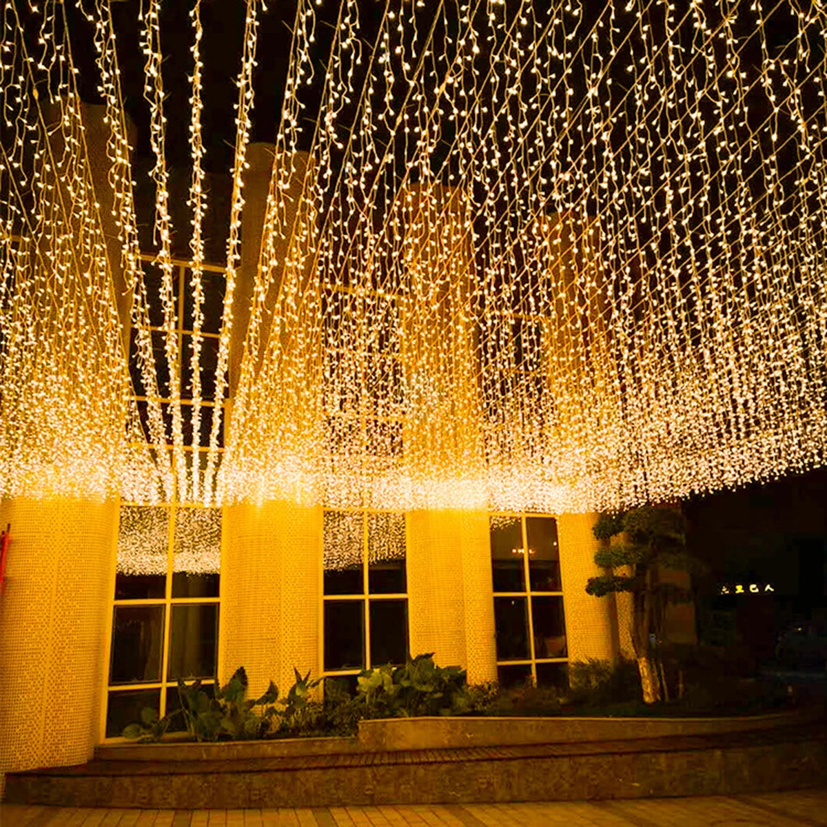 Icicle String Lights Outdoor LED Fairy Lights Garland For New Year Party Wedding Garden Terrace Christmas Decoration Lamps