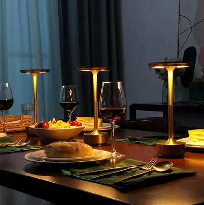 USB Rechargeable Aluminum Bar Table Lamp – Dimmable Touch Lamp