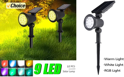 Solar In-Ground LED Spotlights (1–4 Pack) – IP65 Adjustable Landscape Lights