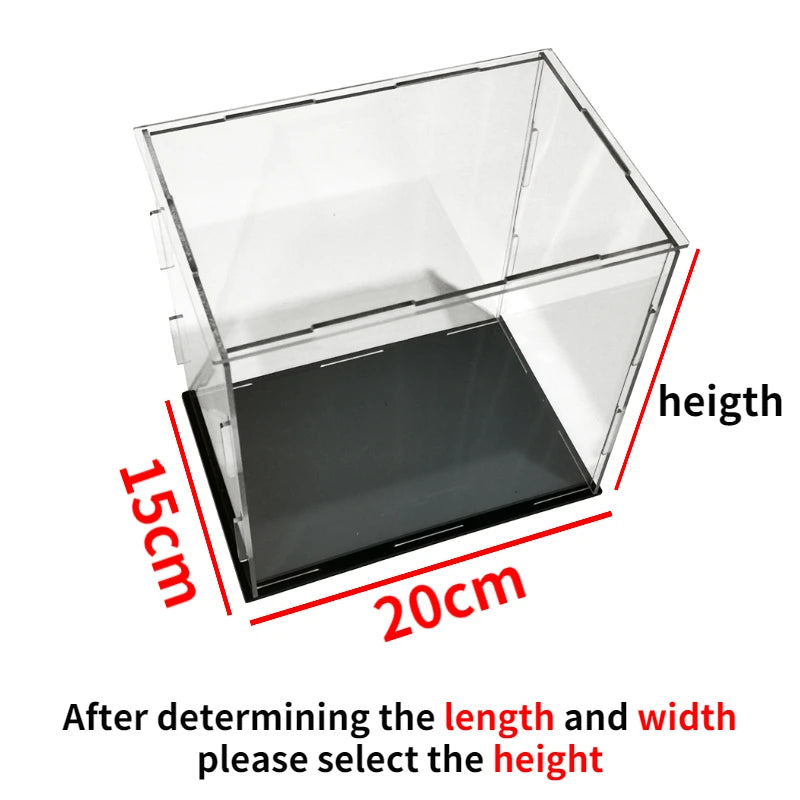 222 Size Acrylic Display Case for Collectibles Assemble Clear Acrylic Box Protection Showcase for Action Figures Organizing Toys