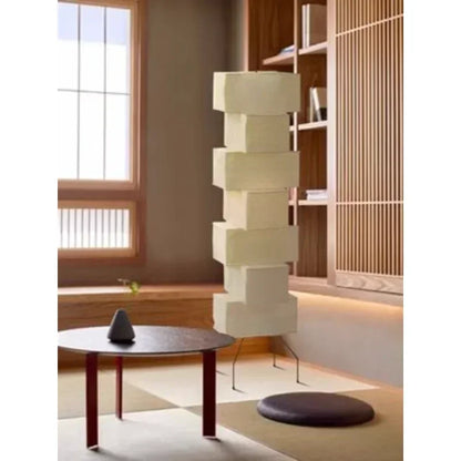 Akari-Style Rice Paper Floor Lamp – Japanese Designer Standing Light