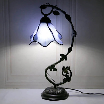 Tiffany Stained Glass Table Lamp – Wisteria Style Antique Bedside Light