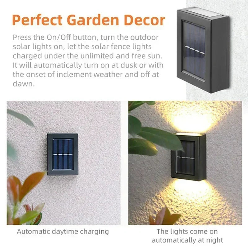 Solar Up-Down Wall Spot Lights – Decorative Outdoor Accent Lighting