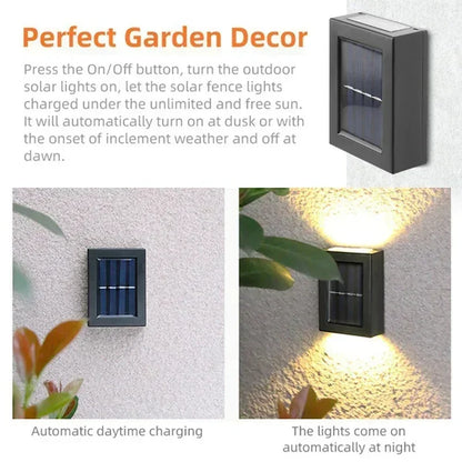 Solar Up-Down Wall Spot Lights – Decorative Outdoor Accent Lighting