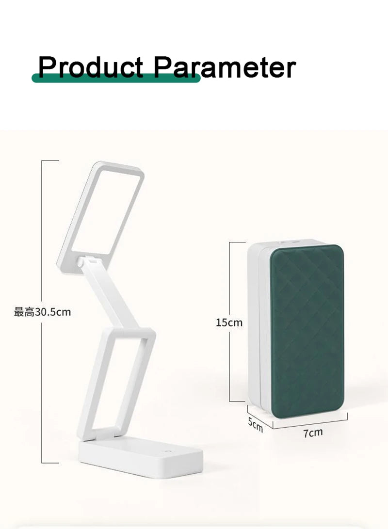 Folding LED Desk Lamp Rechargeable Battery Specific Eye Protector Dormitory Portable Large Table Lamp CapacityLed Night Lights