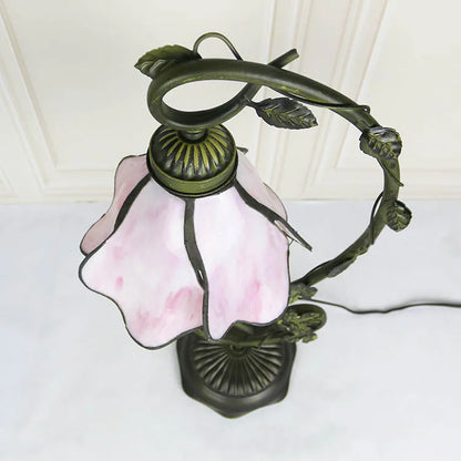 Tiffany Stained Glass Table Lamp – Wisteria Style Antique Bedside Light