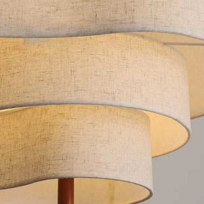 Nordic Wabi-Sabi Fabric Pendant Light – Minimalist Chandelier for Living & Dining Room