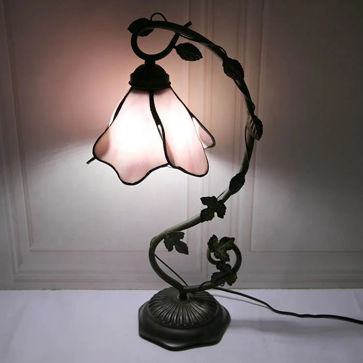 Tiffany Stained Glass Table Lamp – Wisteria Style Antique Bedside Light