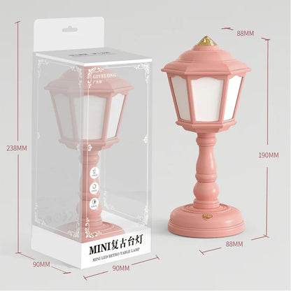 Mini Retro USB Rechargeable Night Light – Touch Candle Desk Lamp for Bedroom