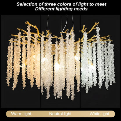 Gold Crystal Ring Chandelier