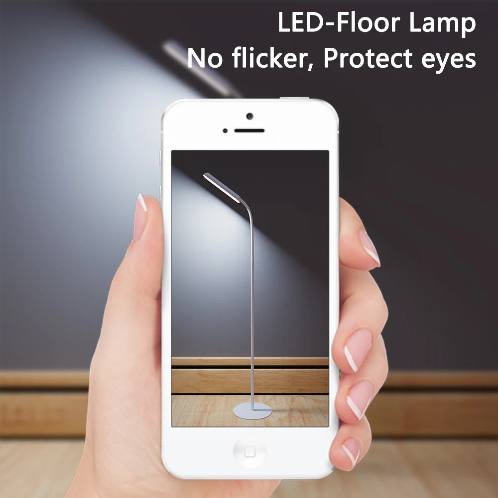 LED Floor Lamp For Living Room Adjustable Gooseneck Stand Light Remote Dimmable Indoor Bedroom Standing Reading Work Light