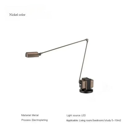 Modern Italian Design Floor Lamp Simple Retro Style Living Room Study Adjustable Swing Arm Reading Table Lamp Home Decor LED