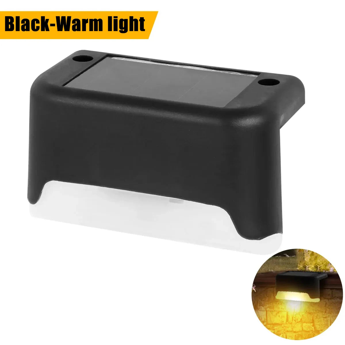Solar LED Step & Fence Lights – Warm White Outdoor Stair Lighting