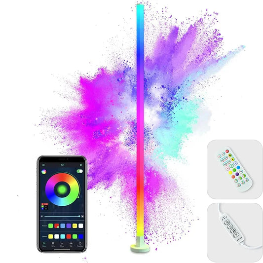 Smart RGB LED Floor Lamp Remote/Switch/APP Control USB Music Sync Corner Modern Mood Standing Light For Living Room Gaming Party