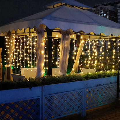 Icicle String Lights Outdoor LED Fairy Lights Garland For New Year Party Wedding Garden Terrace Christmas Decoration Lamps