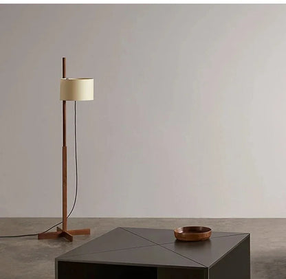 Japanese floor lamp Designer fabric Liftable adjustable floor lamp Retro wooden floor lamps Living Room Salon reading floor lamp