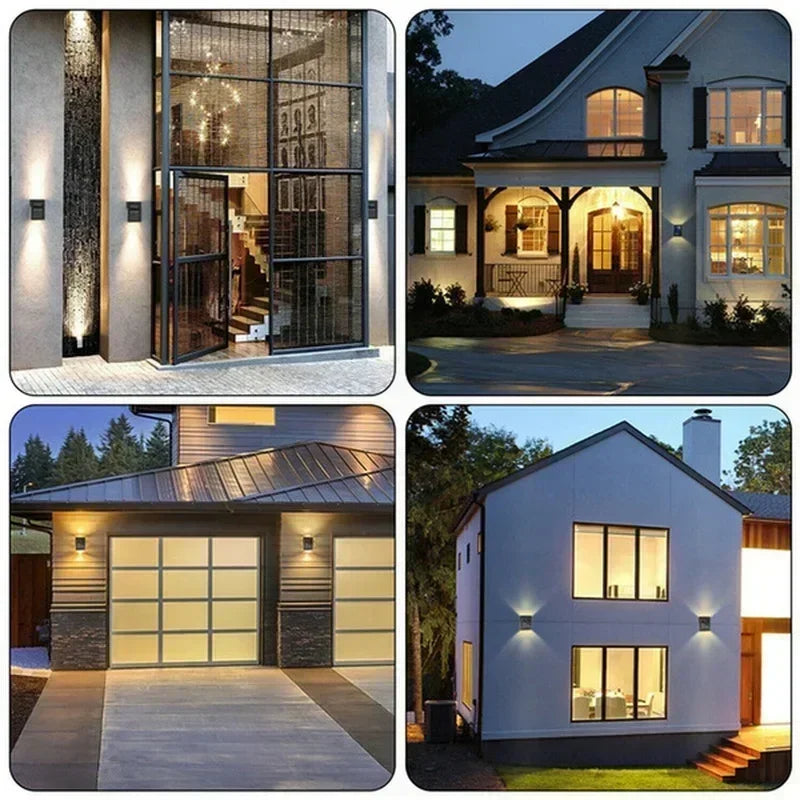 Solar Up-Down Wall Spot Lights – Decorative Outdoor Accent Lighting