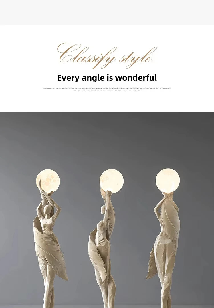 Modern Art Floor Lamp Home decoration Lights Living Room Bedroom Humanoid Atmosphere Lamps Couch High-End Sculpture LED Lighting