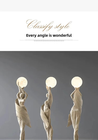 Modern Art Floor Lamp Home decoration Lights Living Room Bedroom Humanoid Atmosphere Lamps Couch High-End Sculpture LED Lighting