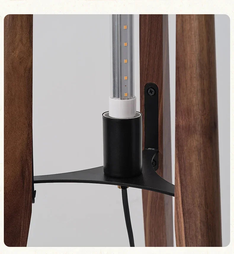 Japanese Wabi Sabi Style Zen Atmosphere Retro New Chinese Style Black Walnut Living Room Bedroom Designer Sofa Floor Lamp