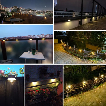Solar LED Step & Fence Lights – Warm White Outdoor Stair Lighting