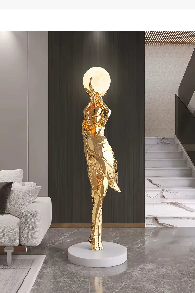Modern Art Floor Lamp Home decoration Lights Living Room Bedroom Humanoid Atmosphere Lamps Couch High-End Sculpture LED Lighting