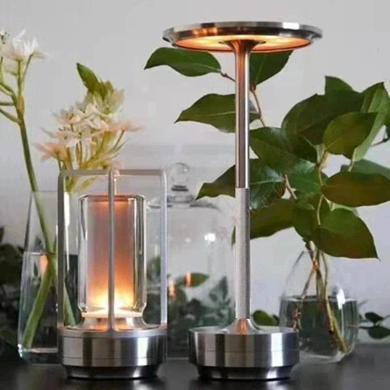 USB Rechargeable Aluminum Bar Table Lamp – Dimmable Touch Lamp