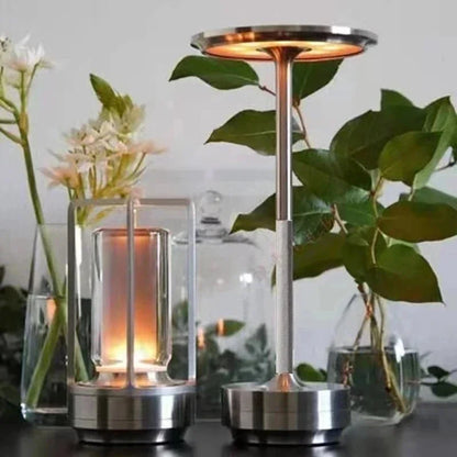 USB Rechargeable Aluminum Bar Table Lamp – Dimmable Touch Lamp