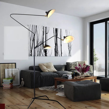 Serge Mouille 3-arm Floor lamp Designer Tripod LED Lamp Adjustable Spider Standing Lamp Loft master bedroom decor reading light