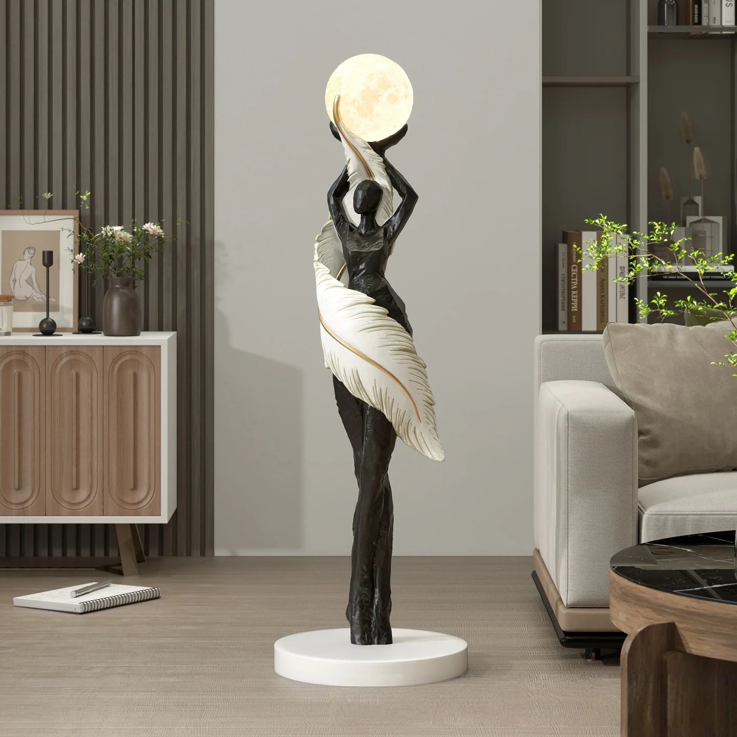 Modern Art Floor Lamp Home decoration Lights Living Room Bedroom Humanoid Atmosphere Lamps Couch High-End Sculpture LED Lighting