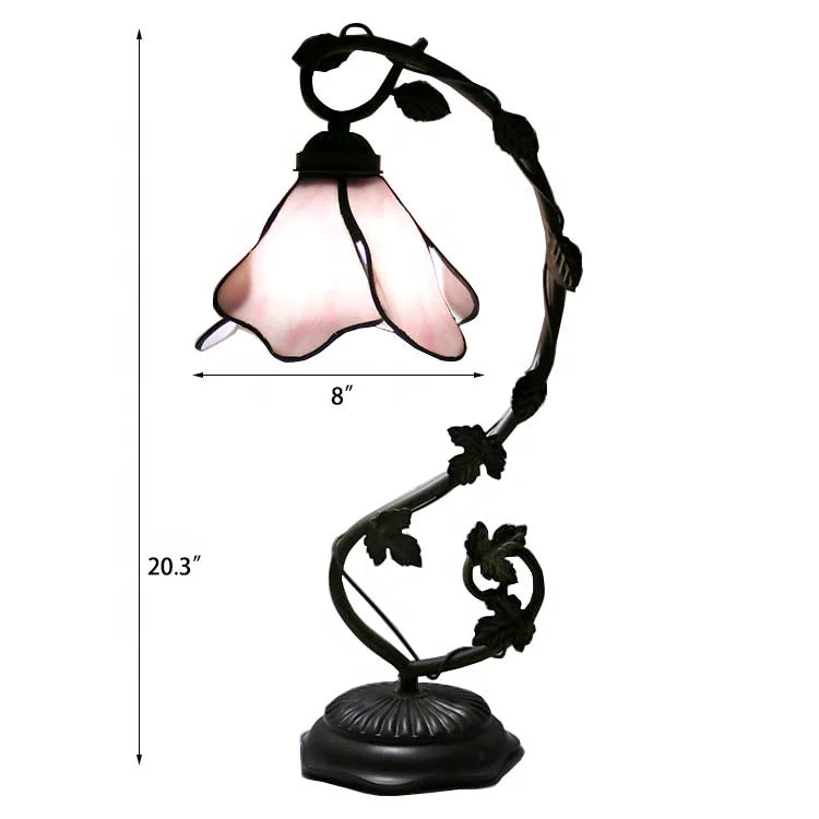 Tiffany Stained Glass Table Lamp – Wisteria Style Antique Bedside Light