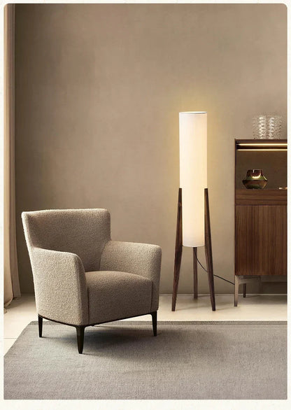 Japanese Wabi Sabi Style Zen Atmosphere Retro New Chinese Style Black Walnut Living Room Bedroom Designer Sofa Floor Lamp