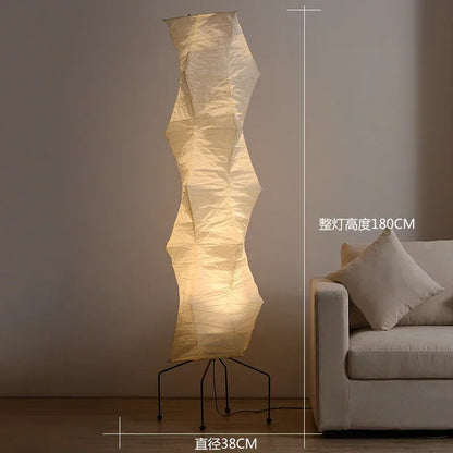 Akari-Style Rice Paper Floor Lamp – Japanese Designer Standing Light