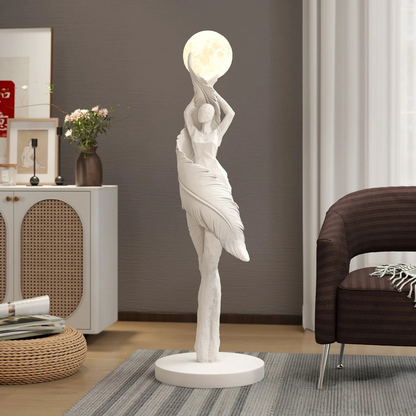 Modern Art Floor Lamp Home decoration Lights Living Room Bedroom Humanoid Atmosphere Lamps Couch High-End Sculpture LED Lighting