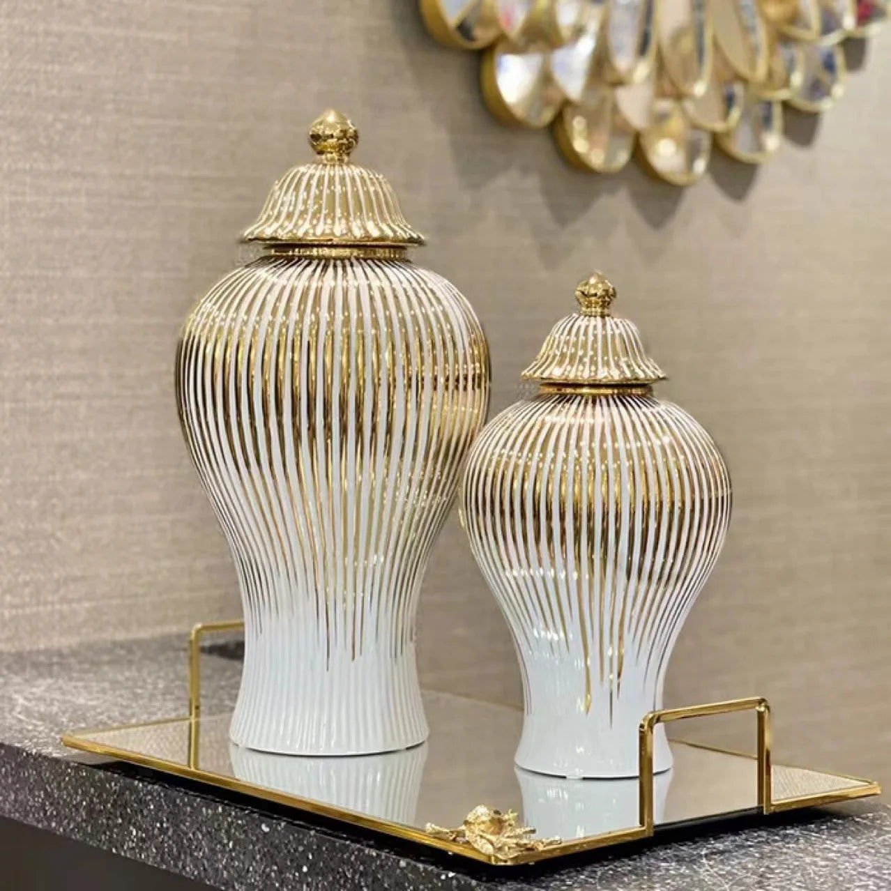 European Ceramic Jar Vase