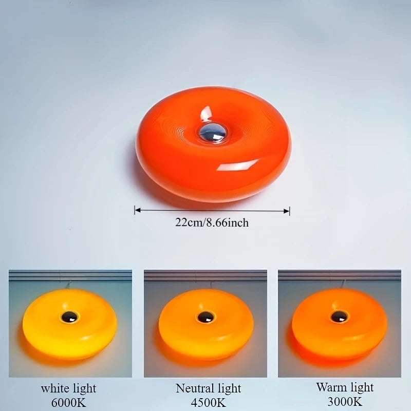 Sweet donut touch bedside night light with USB charging port, adjustable by touch, bedroom and living room atmosphere desk lamp
