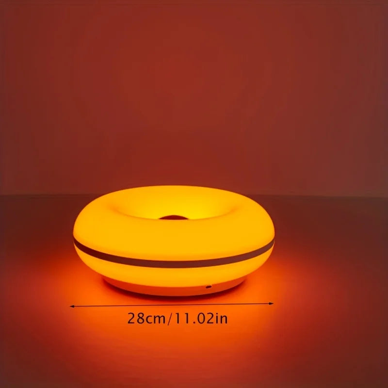 Sweet donut touch bedside night light with USB charging port, adjustable by touch, bedroom and living room atmosphere desk lamp