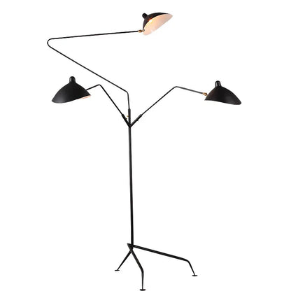 Serge Mouille 3-arm Floor lamp Designer Tripod LED Lamp Adjustable Spider Standing Lamp Loft master bedroom decor reading light