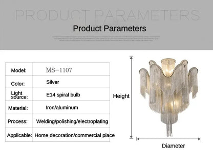 Floral Tassel Staircase Chandelier – Grand LED Pendant for Villa & Duplex Spaces