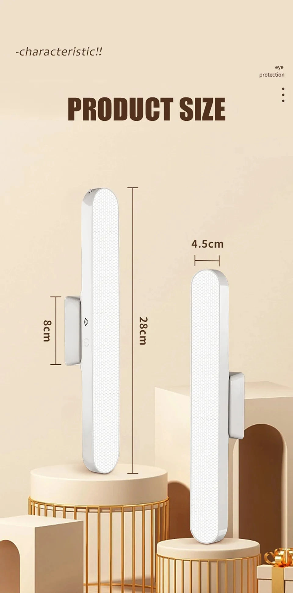 LED Magnetic Eye Protection Remote Reading Switch Desk Lamp Three-speed Stepless Dimming USB Rechargeable Student Learning Lamp