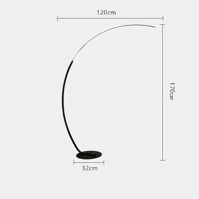 Nordic Minimalist White Gold C-shaped Lamp Living Room Sofa Bedroom Study Bedside Corner Led Dimmable Remote Control