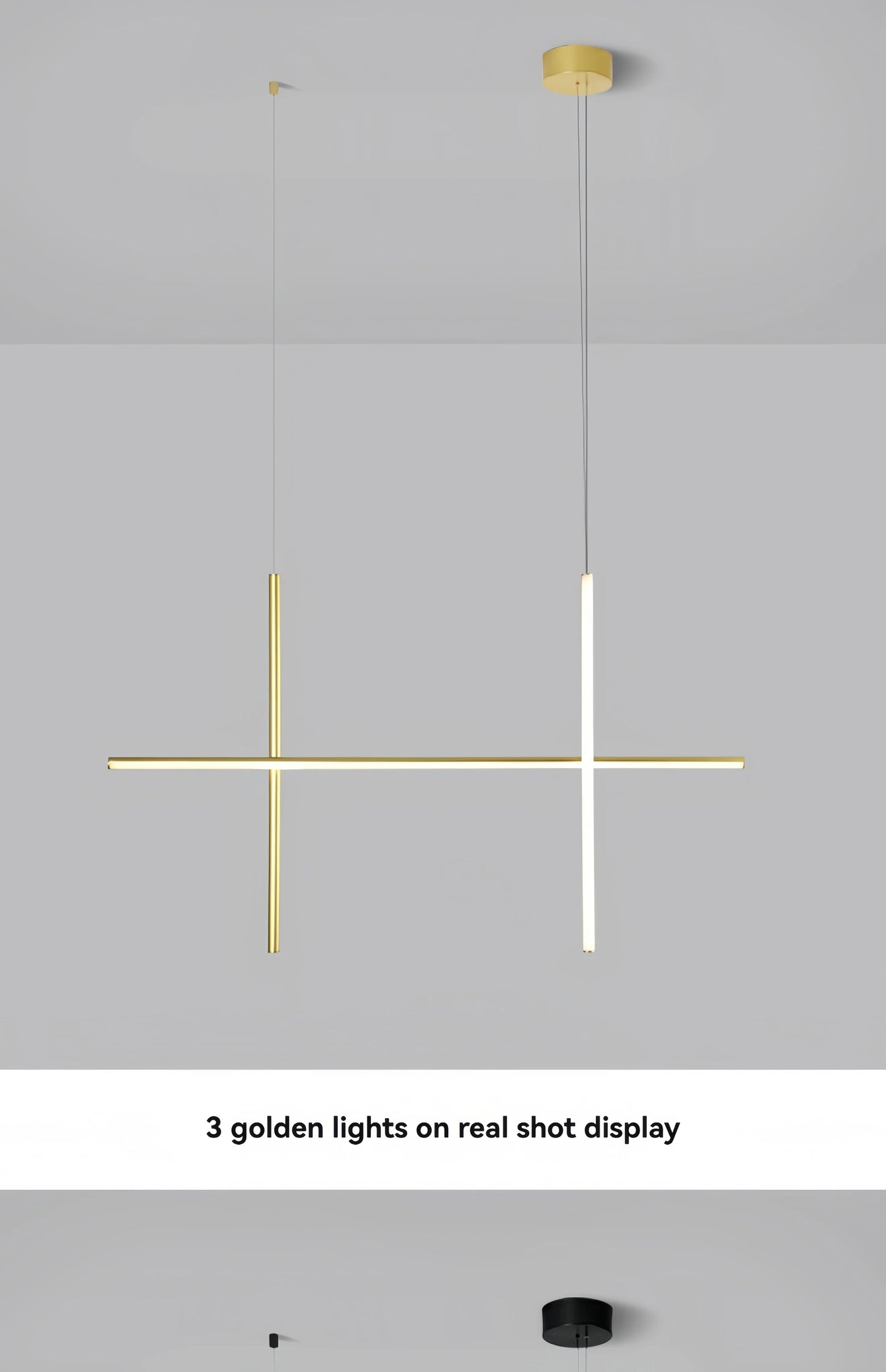 Italian Designer Tube Chandelier – Post-Modern LED Gold & Chrome Pendant Light